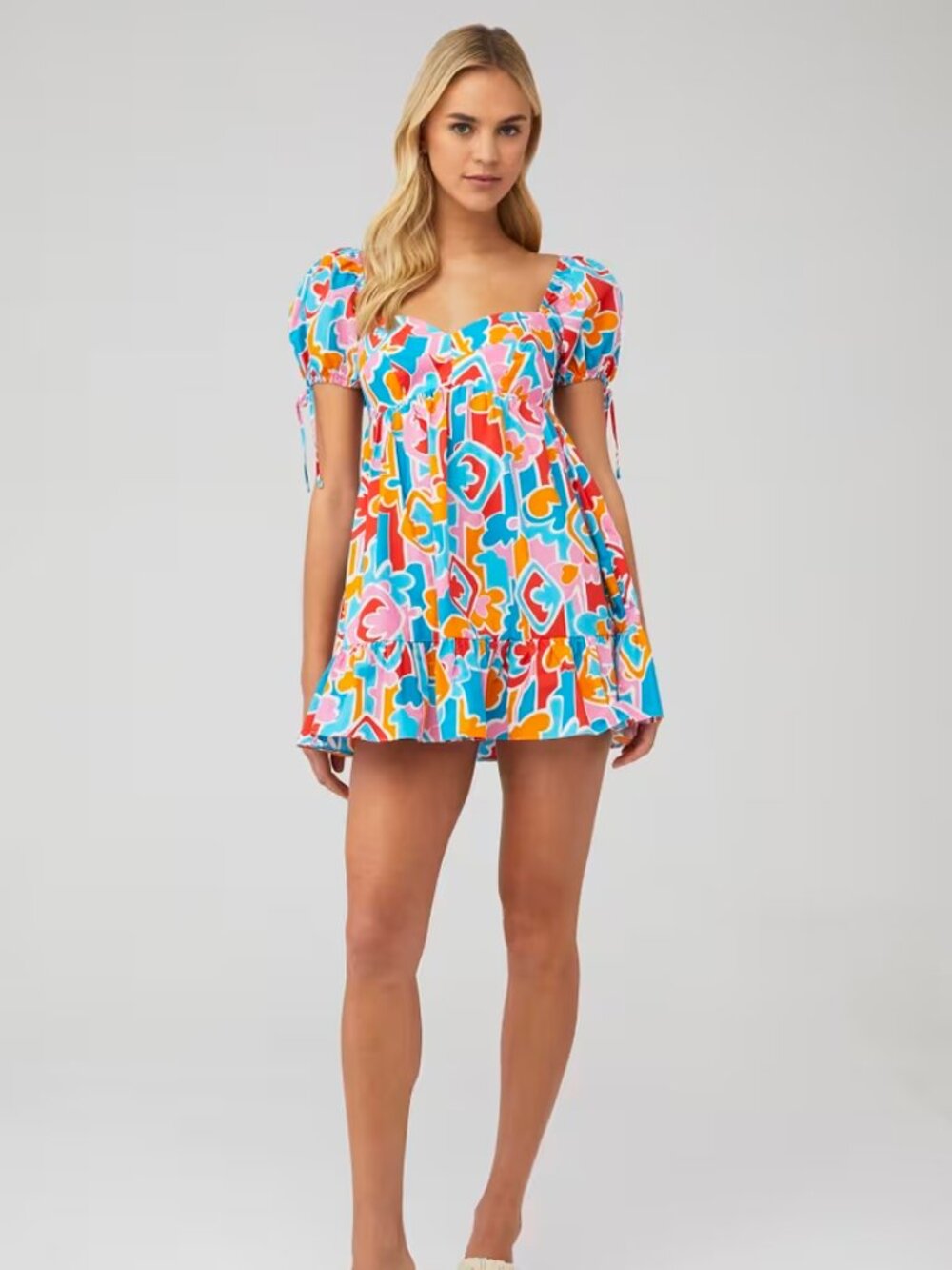 Amanda Uprichard Sicily Mini Dress in Miami Colorway NWT L